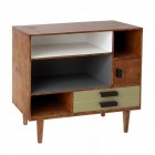 Дървено шкафче, ретро, кафяво, 80Х40Х80СМ