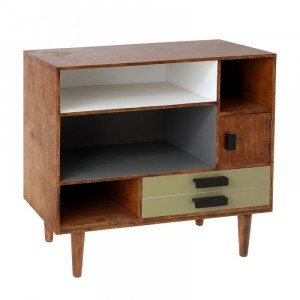 Дървено шкафче, ретро, кафяво, 80Х40Х80СМ