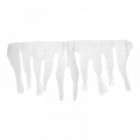 Гирлянд, висулки, полиестер, бял, 2 М