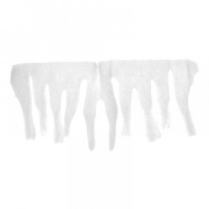 Гирлянд, висулки, полиестер, бял, 2 М