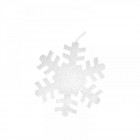 Снежинка, полиестер, бяла, 35 см