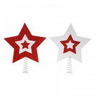 Връх за елха, звезда, бяло и чрвено,  20 см