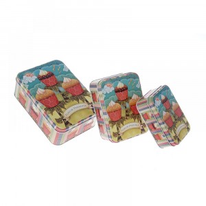 Метални кутии за сладки, Flavor Paradise, S/3, 19Χ14Χ7 12Χ8.5CM