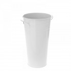 Метална кофа, бяла, 22х40 см