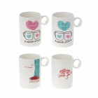 Керамична чаша,I LOVE YOU, 2 бр, в кутия,7,5х10 см