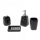 Керамичен комплект за баня,черен,4 части
