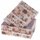 Кутия коледен декор с метални ръбчета 28x20x10.5