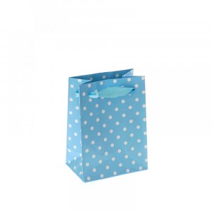 Плик х-я, син на бели точки, 12Х8Х5СМ