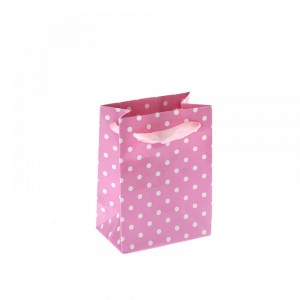 Плик х-я, розов на бели точки, 12Х8Х5СМ