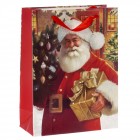 Подаръчен плик хартия Дядо Коледа червен, 18Χ24Χ8