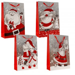  Плик х-я, Дядо Коледа, 4 модела, 18X24X8СМ