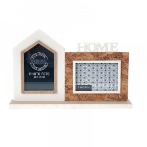 Фото рамка за 2 снимки,дърво декор,HOME,34х6х22 см