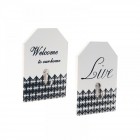 Закачалка,МДФ,декор,бяла,10х15 см