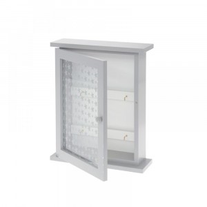 Кутия за ключове,МДФ,декор-звезди,26х6х21 см