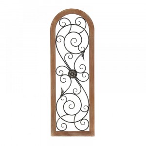 Декорация за стена,метал и дърво,42х120 см