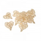 Плетени сърца за украса натур 6-7CM