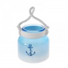 Свещник стъкло  море с дръжка въже Φ11Χ12CM