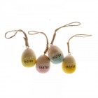 Висящи дървени яйца, к-т 4 бр, 4.5х6 см