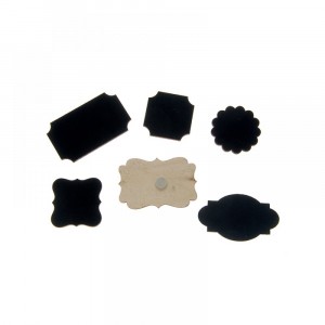 Дървени табелки с лепка, к-т 6 бр., 15х15 см