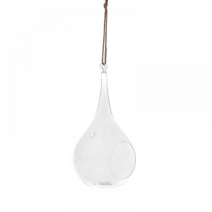 Стъклена ваза капка14.5Χ30