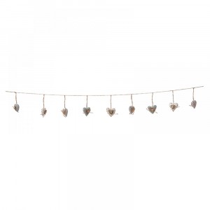 Гирлянд от сърца, плат, 130 см