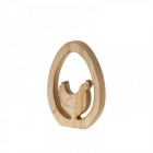 Дървена кокошка в яйце, 11,5х16 см