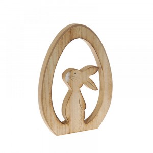 Дървено  зайче в яйце , 15х20 см 