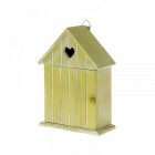 Дървена кутия за ключове, зелена, 12,5х17,5 см