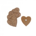 Коркови сърца за надписване, лепящи, к-т 6 бр