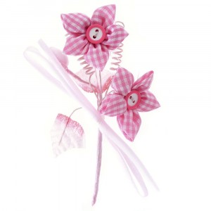 Бутониера, розова, 12 см