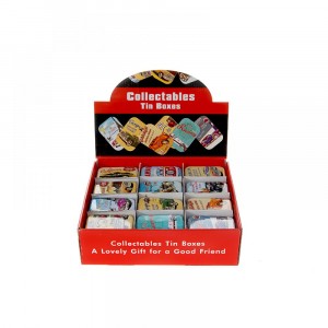 Метална кутия, ретро коли, 7.5х5 см