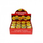  Метална кутия, кръг ,мини, eмотикони , 7.5х5 см