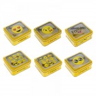 Метална кутия с прозрачен капак, имотикона, 14х13х5.5 см