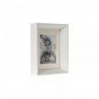 Дървена рамка за снимки, бяла, 13х18 см