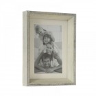 Дървена фото рамка, претрито сиво, 13х18 см