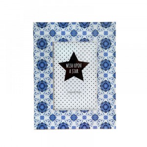 Рамка за снимки, сини цветя, 17х22 см