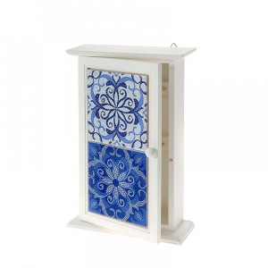 Кутия за ключове, сини цветя, 18х7х27.5