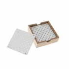 Подложки за сервиране, бяли, мрежа, MDF, к-т 4 бр, 12х12 см