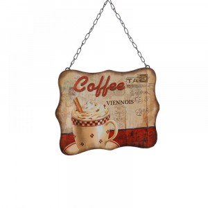 Метално висящо пано, COFFEE, 20х27 см