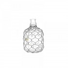 Стъклена бутилка с мрежа, 12х19 см
