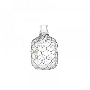 Стъклена бутилка с мрежа, 12х19 см