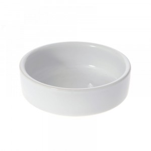 Керамична подложка за саксия, бяла, 18х18х6 см