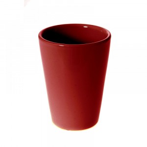 Керамична кашпа, червена, 11.5х11.5 см