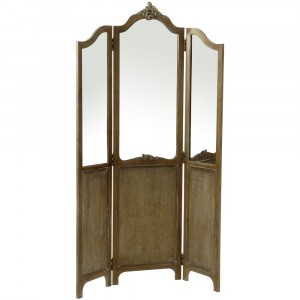 Дървен параван с огледала,  124?190СМ