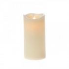 Свещ LED с батерии, бяла, 7.5х15 см