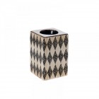 Керамичен свещник , ромбове, 7х7х11 см