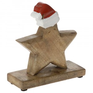 Звезда дърво с коледна шапка, 20Χ7.5Χ22
