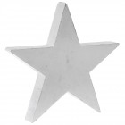 Дървена коледна звезда, бяла, 25х25 см