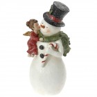 Фигура Снежко с ангел, полирезин 