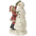 Фигура Снежко с дете, полирезин 1